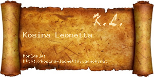 Kosina Leonetta névjegykártya